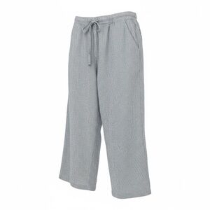 Rafaella Linen Wide Leg Striped Casual Pants. Blue & White Size M #1464